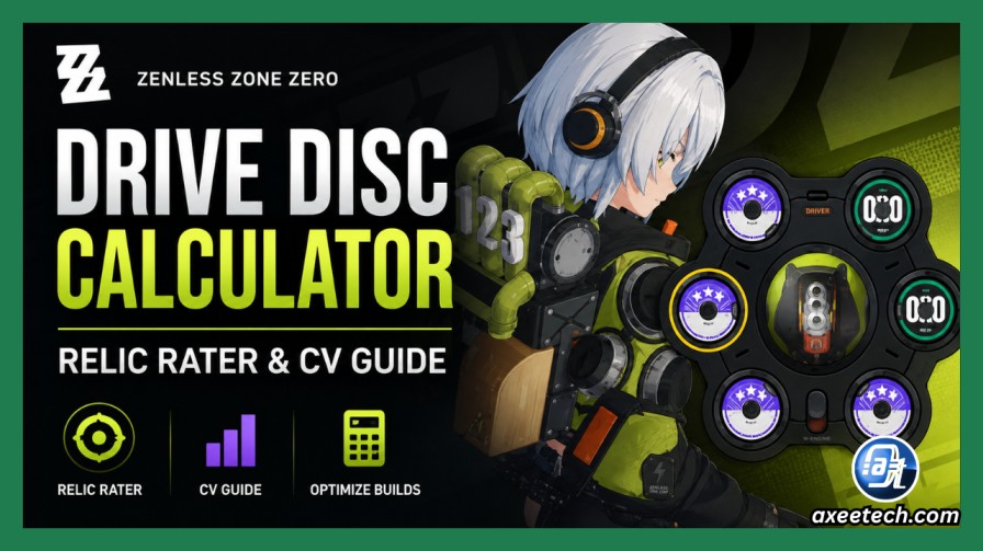 ZZZ Drive Disc Calculator and Zenless Zone Zero relic rater interface