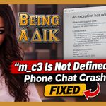 Being a DIK m_c3 error