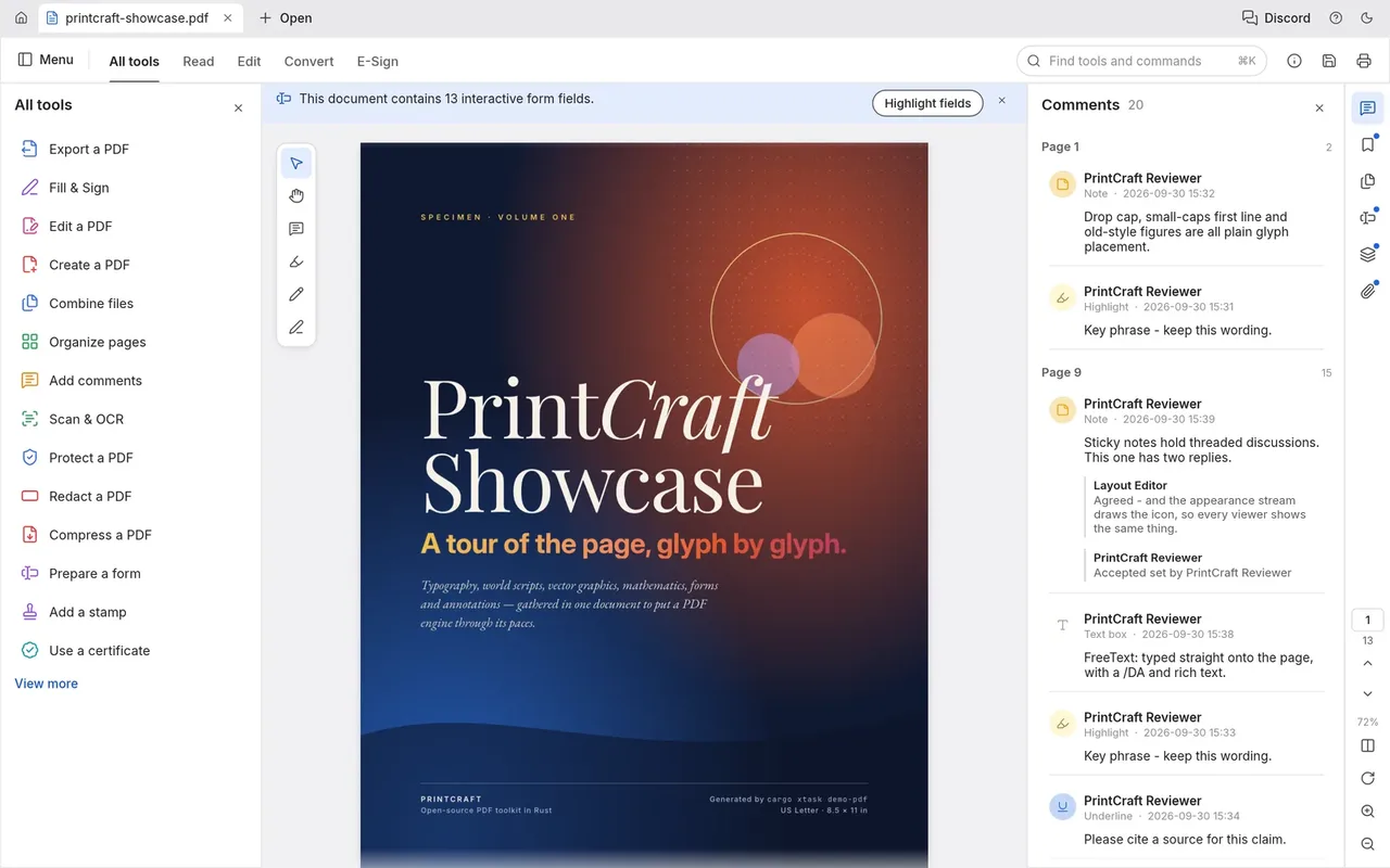ArtCraft Review: 12 Free Adobe & Microsoft Office Alternatives (Launcher + Download Guide) 10 PdfCraft interface screenshot from ArtCraft
